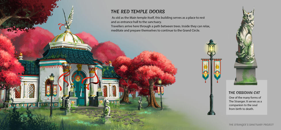 Red Temple doors
